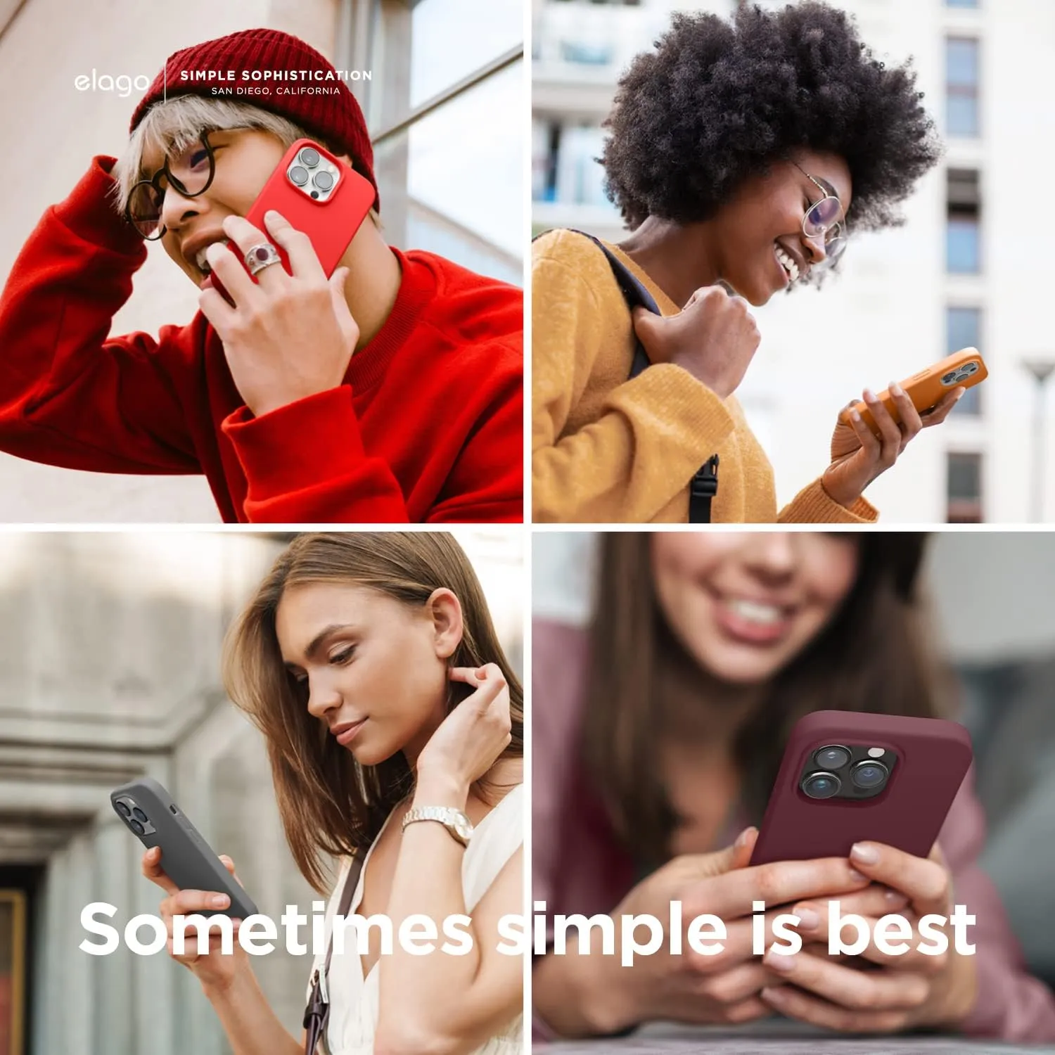 elago Compatible with iPhone 14 Pro Case, Liquid Silicone Case, Full Body Protective Cover, Shockproof, Slim Phone, Anti-Scratch Soft Microfiber Lining, 6.1 inch (Burgundy)