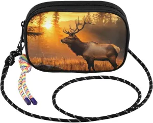 Elk Sunrise Forest Crossbody Bags for Women Cell Phone Purses Women's Shoulder Handbags Wallet Purse with Adjustable Strap