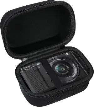 Elonbo Carrying Case for Sony Alpha ZV-E10 / ZV-E10L - APS-C Interchangeable Lens Mirrorless Vlog Camera Kit, Portable Digital Camera Travel Protective Cover Bag Storage Holder, Black