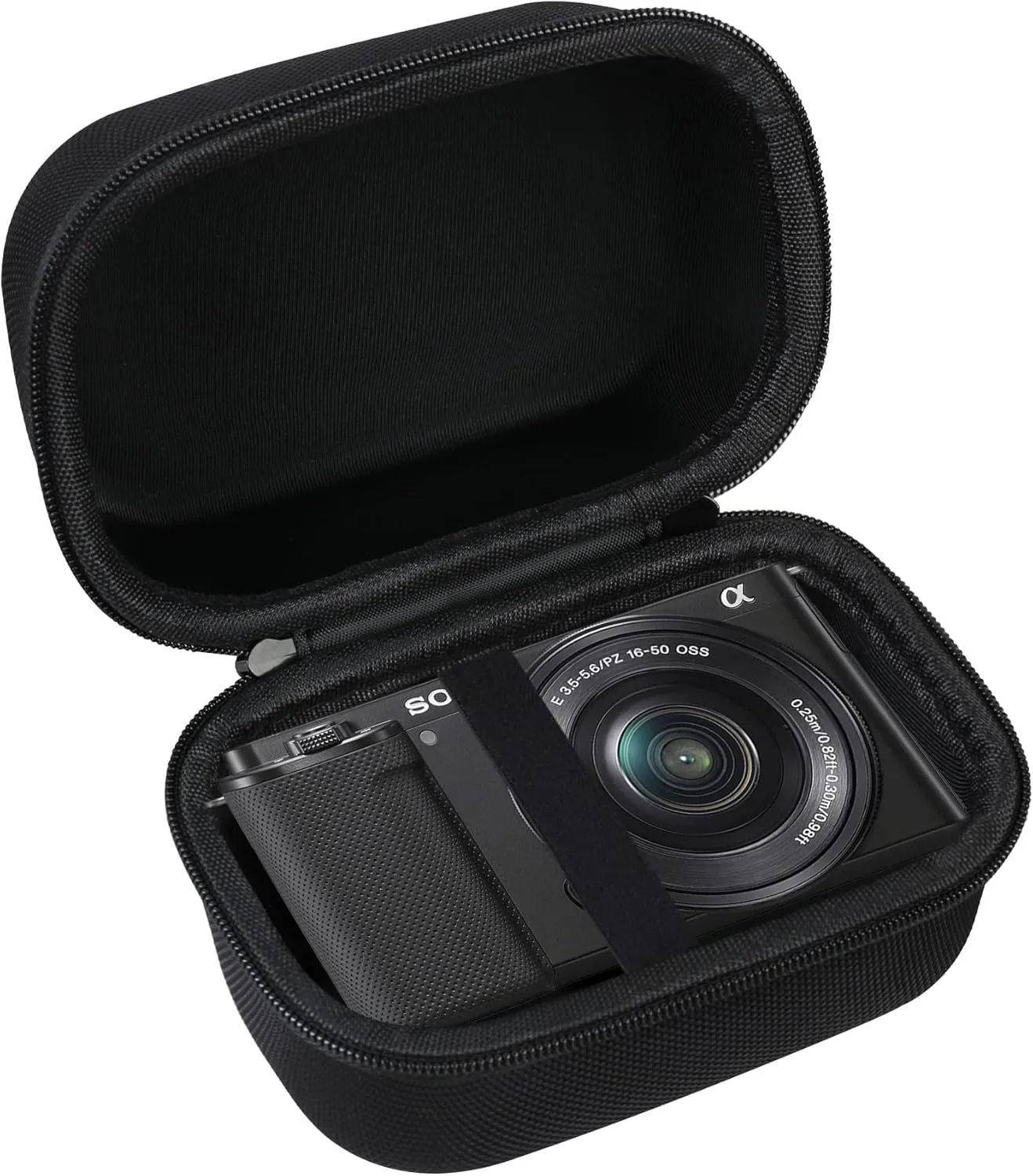 Elonbo Carrying Case for Sony Alpha ZV-E10 / ZV-E10L - APS-C Interchangeable Lens Mirrorless Vlog Camera Kit, Portable Digital Camera Travel Protective Cover Bag Storage Holder, Black