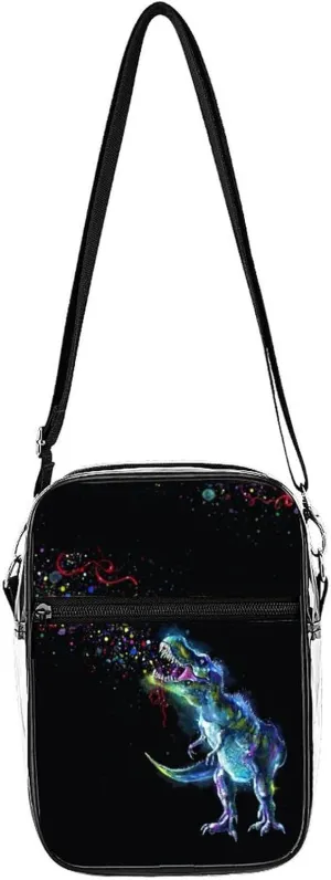 Emitting Rainbow Sparkles Clear Stadium Crossbody Bags Adjustable Strap Shoulder Purse for Women and Men