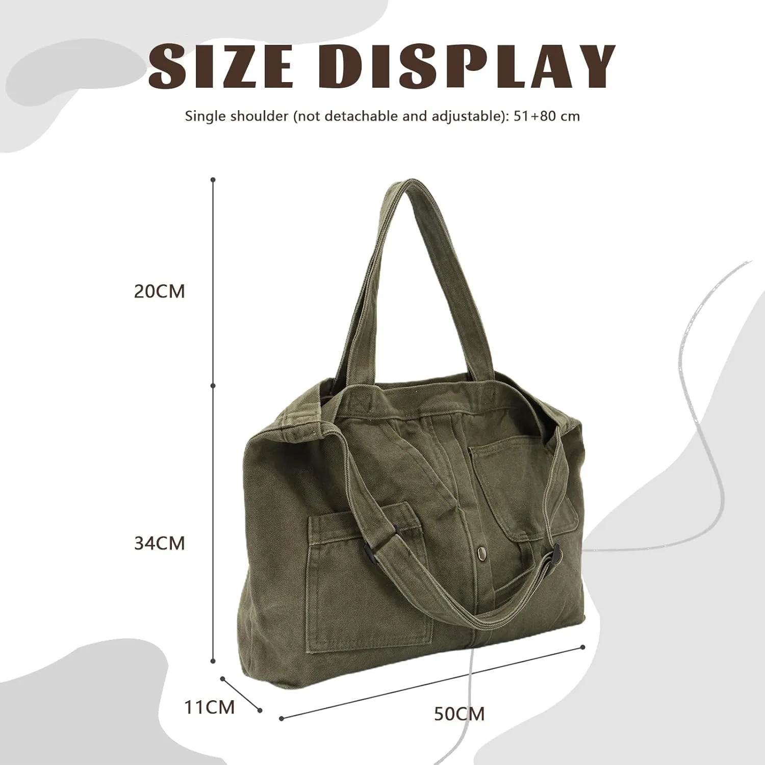 Emprier Soft Denim Handbag for Women Casual Hobo Tote Bag Retro Crossbody Bag Large Capacity Denim Purses