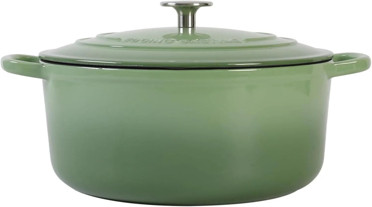 Enameled Dutch Ovens Cast Iron Dutch Oven Pot with Lid for Bread Baking, Cook, Dual Handle, 7 Quart, Pistachio Green