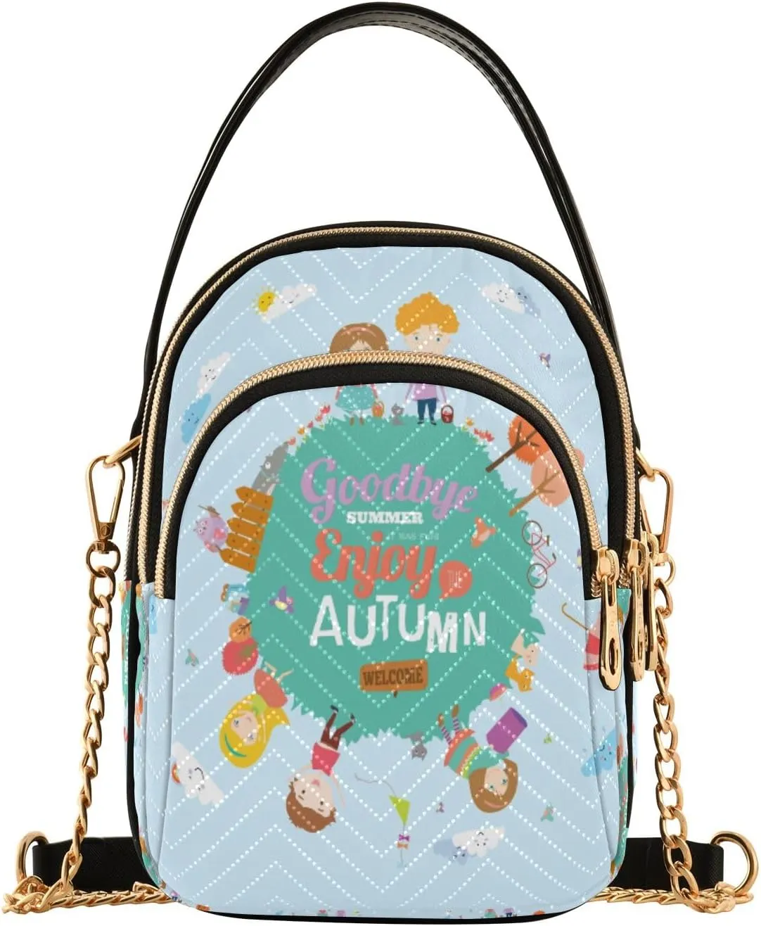 Enjoy Autumn Crossbody Handbags for Women Casual Leather Shoulder Phone Purse