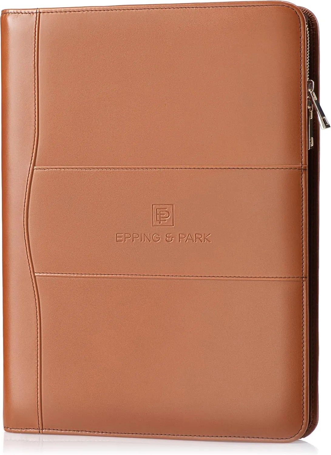Epping & Park Portfolio Binder | Handmade Italian Design | Full Grain Leather Padfolio | Executive Portfolio for Men and Women | Letter Size Notepad Holder, Tan