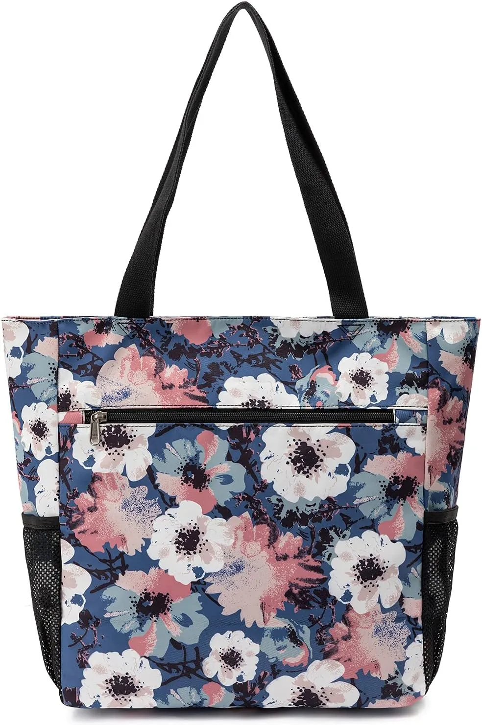 ETidy Large Capacity Foldable Tote Bag With Zipper Water-resistant SandproofWomen Beach Bag Handbag GymBag Travel ShoppingBag