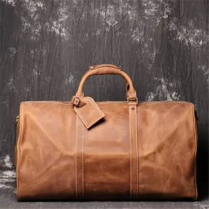 European and American Fashion Large Bags Large Capacity Men's Handbags Travel Bags Retro Luggage Satchels