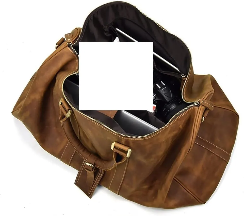 European and American Fashion Large Bags Large Capacity Men's Handbags Travel Bags Retro Luggage Satchels