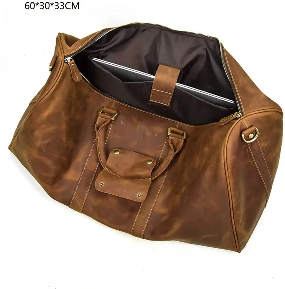 European and American Fashion Large Bags Large Capacity Men's Handbags Travel Bags Retro Luggage Satchels