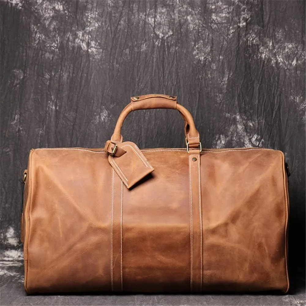 European and American Fashion Large Bags Large Capacity Men's Handbags Travel Bags Retro Luggage Satchels