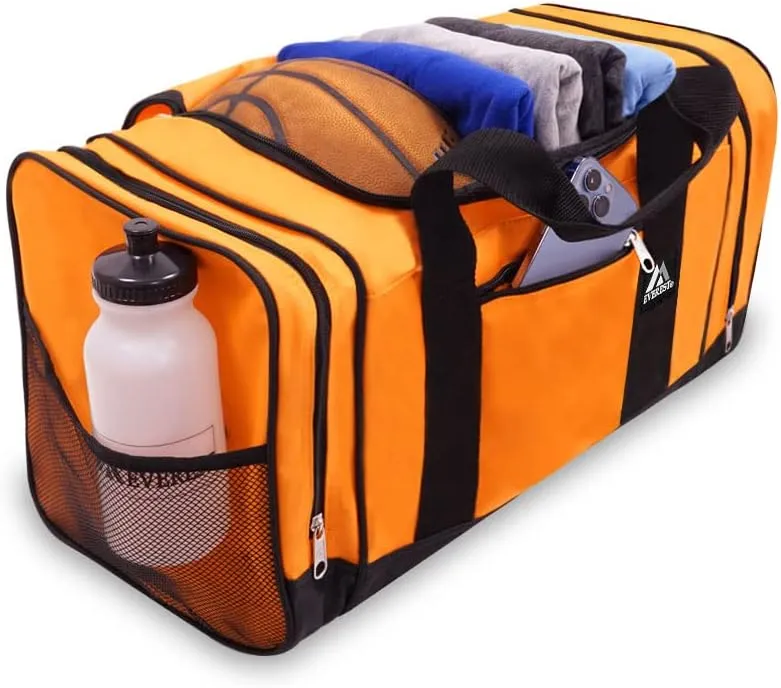 Everest Sporty Travel Duffel Bag, Burgundy, One Size