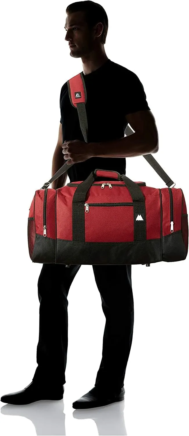 Everest Sporty Travel Duffel Bag, Burgundy, One Size
