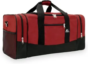 Everest Sporty Travel Duffel Bag, Burgundy, One Size