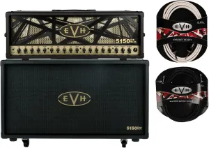 EVH 2250260000 5150 IIIS EL34 100W Amplifier Tube Head with EL34 Tubes and 3 Channels (Black) Bundle with EVH 5150III EL34 50-Watt 2 x 12-Inch Speaker Cabinet, Instrument and Speaker Cable (4 Items)