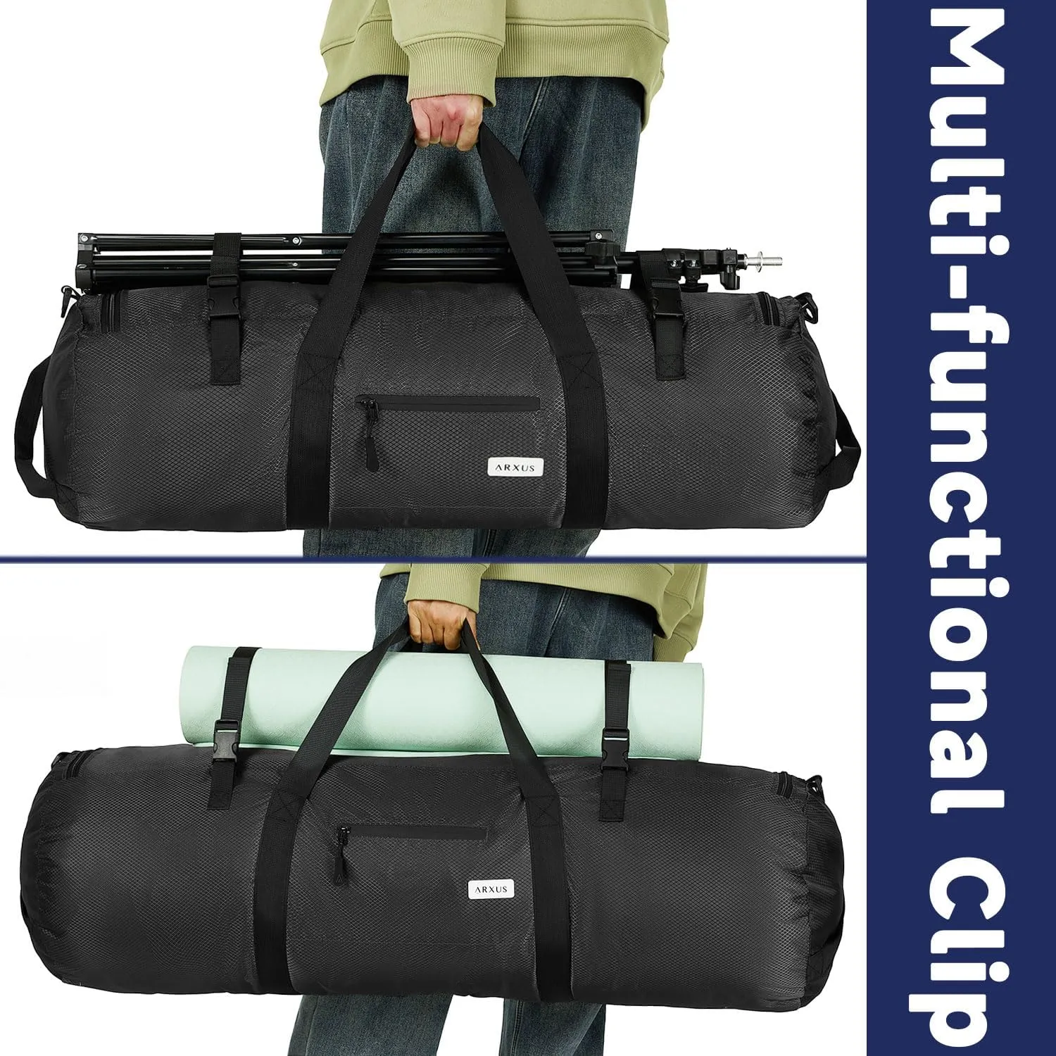 Extra Large Duffle Bag for Travel Gym 90L 50L 30L Baseball Bat Sports Duffel Bags for Men with Shoulder Strap, Tent Storage Camping