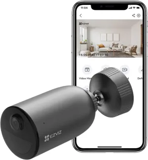 EZVIZ EB3 Battery Camera, 2K Resolution, Water Proof