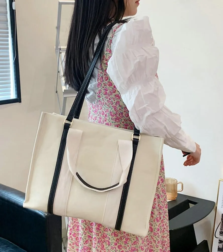 Fashion Denim Handbags for Women Canvas Shoulder Tote Purse Large Crossbody Satchel Work Travel Top Handle Bag