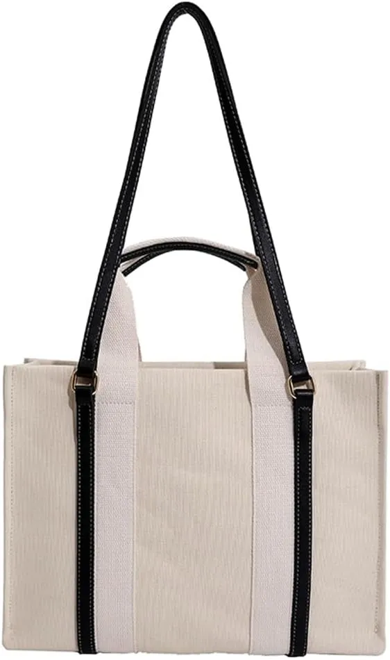 Fashion Denim Handbags for Women Canvas Shoulder Tote Purse Large Crossbody Satchel Work Travel Top Handle Bag