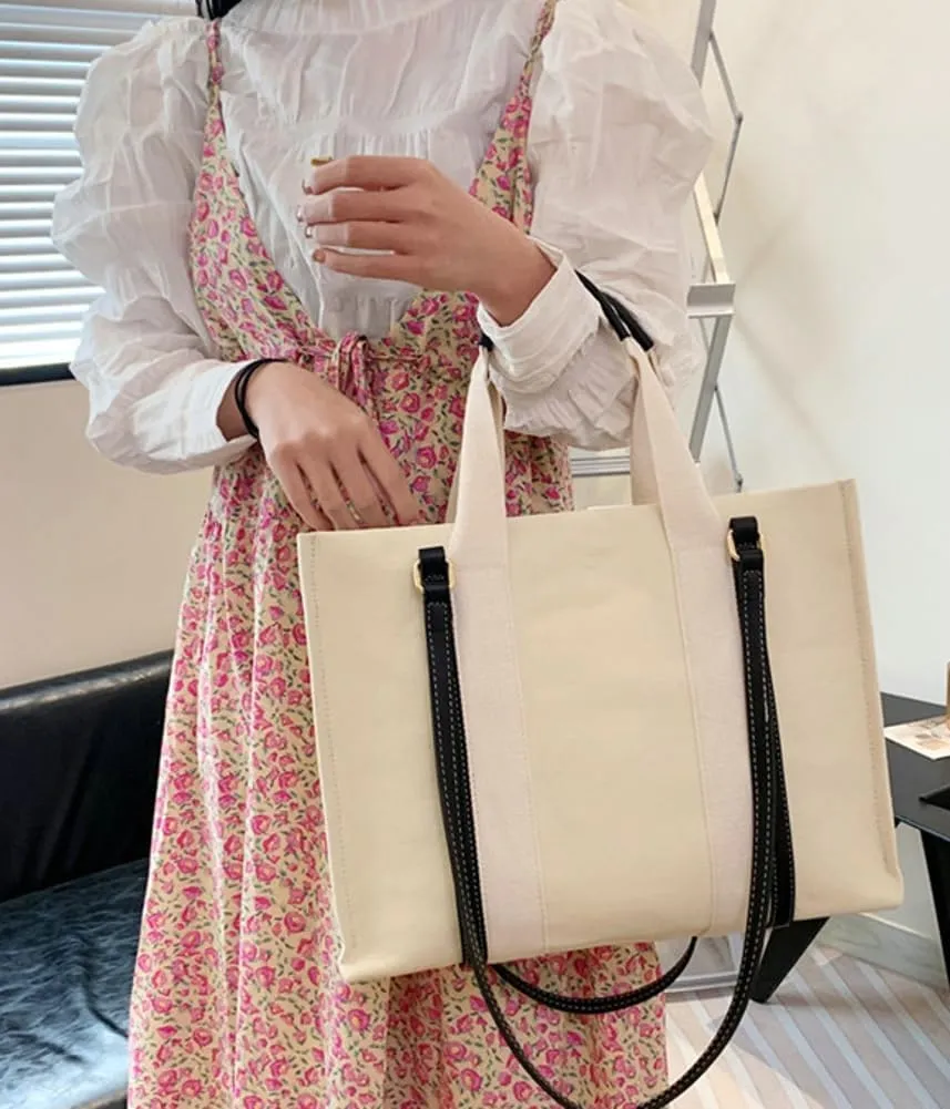 Fashion Denim Handbags for Women Canvas Shoulder Tote Purse Large Crossbody Satchel Work Travel Top Handle Bag