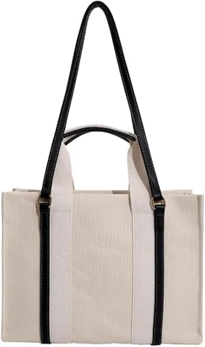 Fashion Denim Handbags for Women Canvas Shoulder Tote Purse Large Crossbody Satchel Work Travel Top Handle Bag
