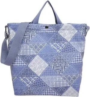 Fashion Denim Shoulder Bags for Women Casual Canvas Crossbody Purse Large Handbag Checkered Work Travel Tote Bag