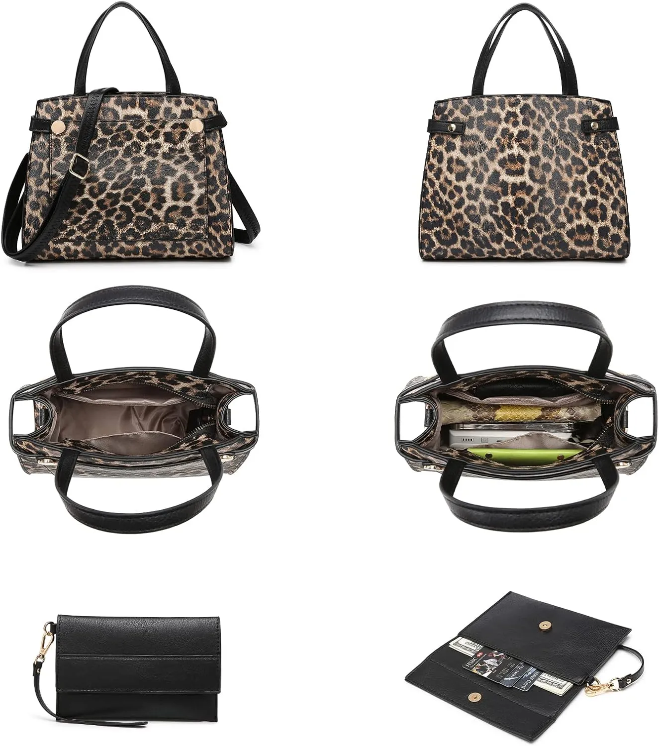 Fashion Handbags and Purses for Women Large Work Tote Bag Top Handle Satchel Shoulder Bag 3pcs Hobo Purse Set