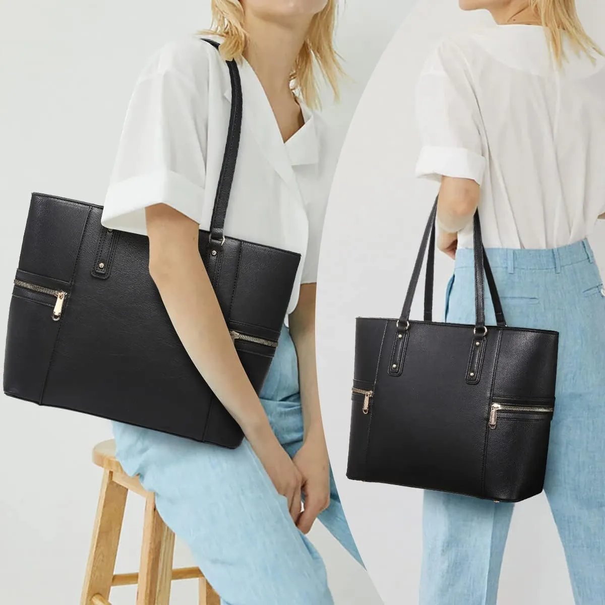 Fashion Handbags and Purses for Women Large Work Tote Bag Top Handle Satchel Shoulder Bag 3pcs Hobo Purse Set
