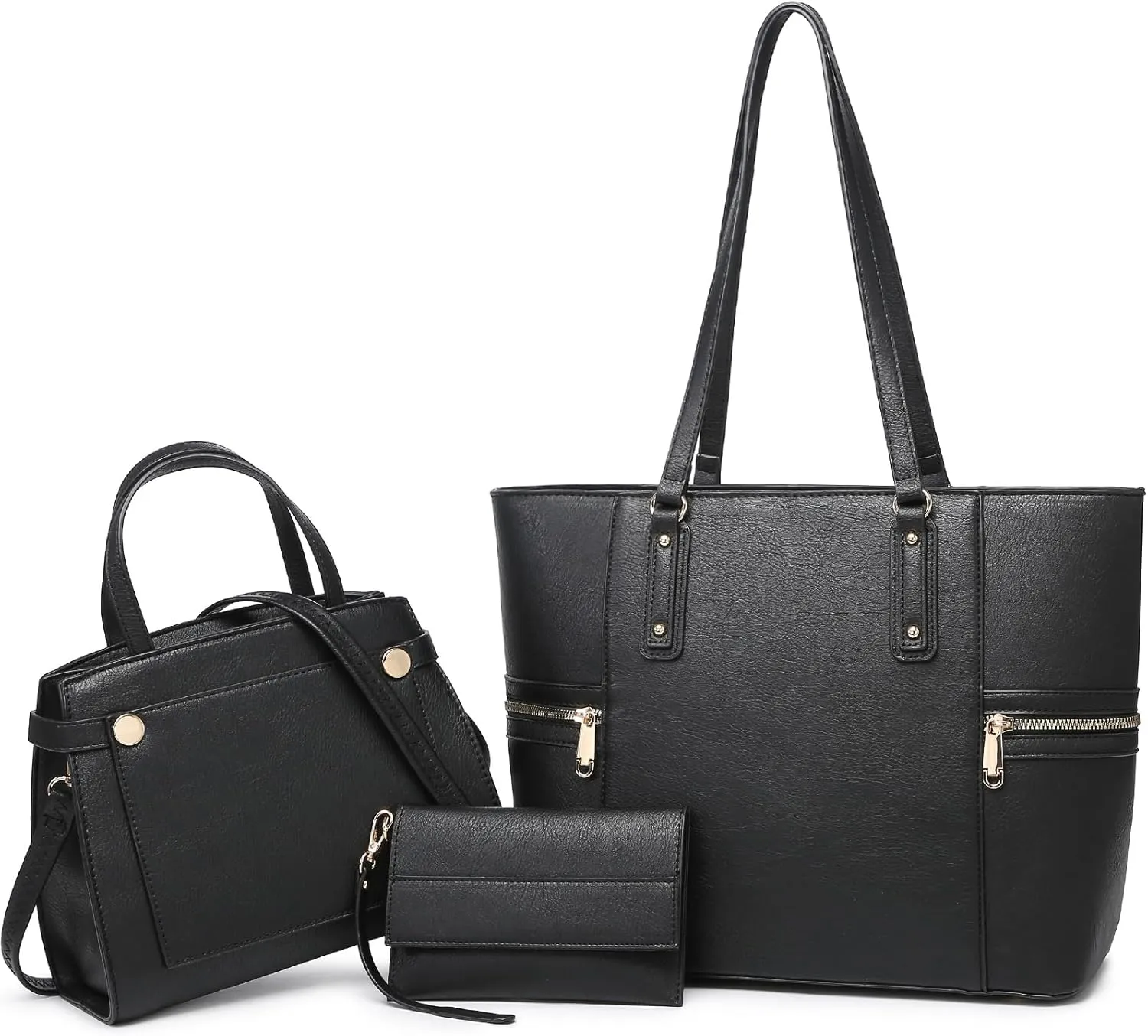 Fashion Handbags and Purses for Women Large Work Tote Bag Top Handle Satchel Shoulder Bag 3pcs Hobo Purse Set
