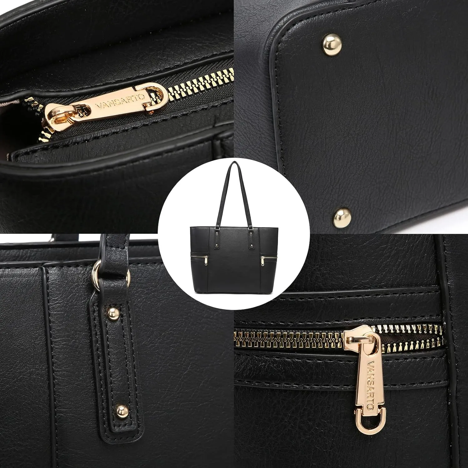 Fashion Handbags and Purses for Women Large Work Tote Bag Top Handle Satchel Shoulder Bag 3pcs Hobo Purse Set