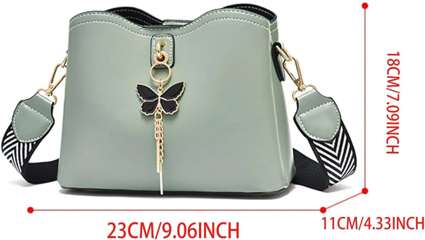 Fashionable And Versatile Women's Casual Large Capacity Simple Solid Color Single Shoulder Boombox (Green, One Size)