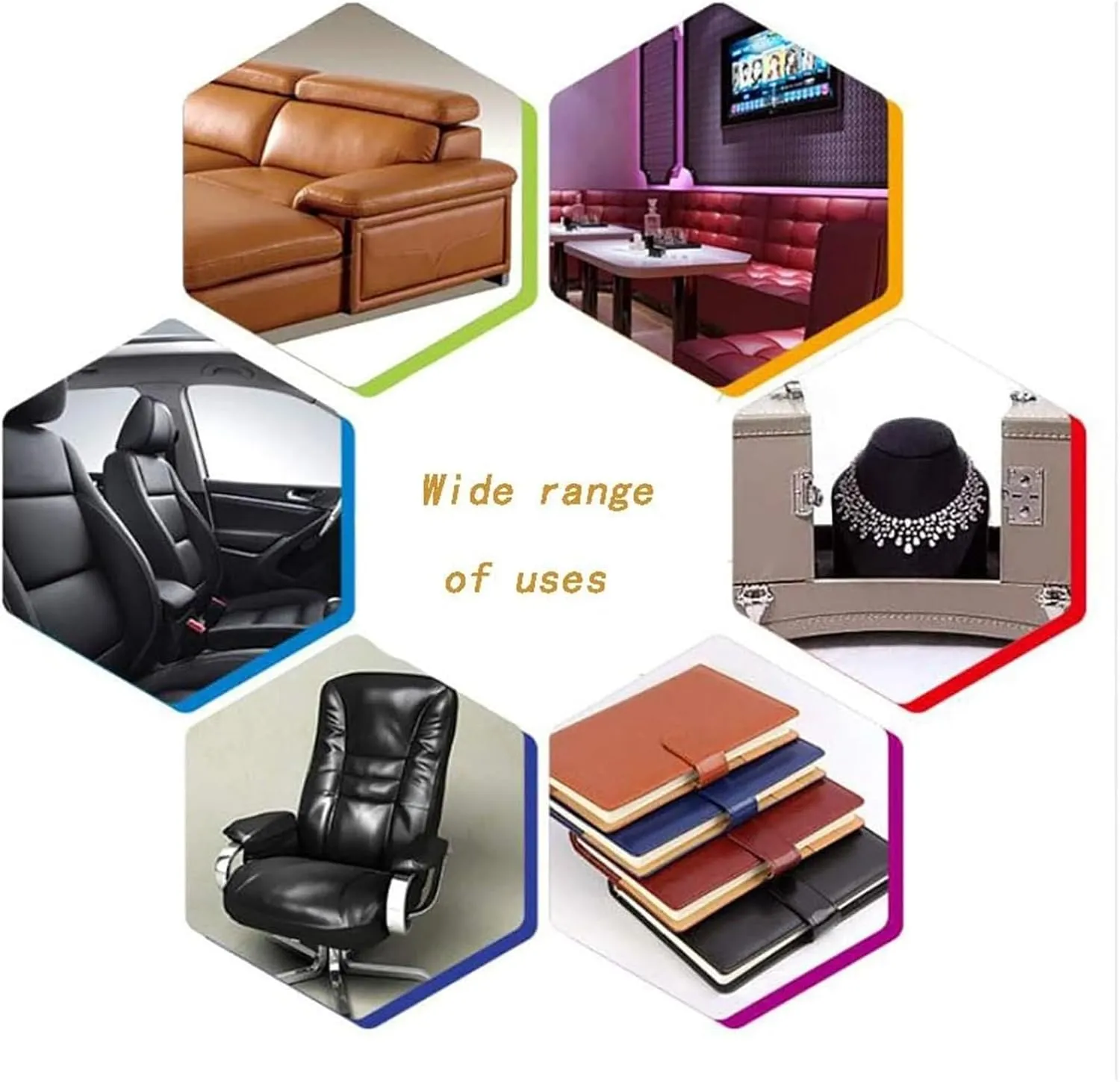 Faux Leather Fabric，Leathaire Fabric， Grained Leathercloth Upholstery Textured Material Leather Faux Leatherette(1.38X9m)