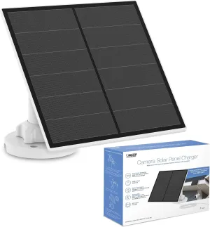 Feit Electric Solar Panel Continuous Charger Panel/SOL/CAM Compatible Feit Electric Smart Outdoor Camera CAM/WM/WiFi/BAT, 9ft Cord, Micro-USB, Adjustable Mounting Bracket