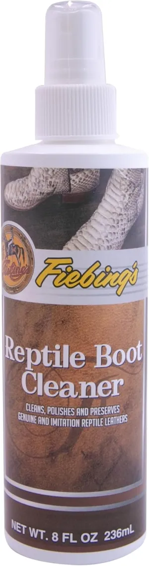 Fiebing's Exotic Leather Cleaner - Reptile Boot Cleaner (8oz) - Condition, Polish & Protect Boots, Purses, Shoes, Handbags & Accessories - Premium Care for Genuine & Imitation Exotic Leathers