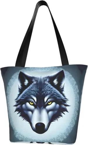 Fierce wolf head Women's Fashion Single Shoulder Handbags, Suitable for Weekend Travel Shopping Single Shoulder Bag Crossbody Shoulder Bag