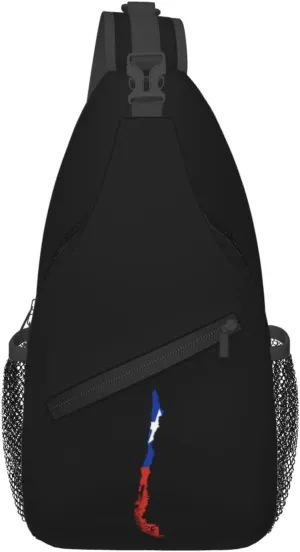 Flag Map of Chile Crossbody Bags For Women Men Chest Backpack Gym Shoulder Bag Travel Outdoor Sports Casual Crossbody Bags
