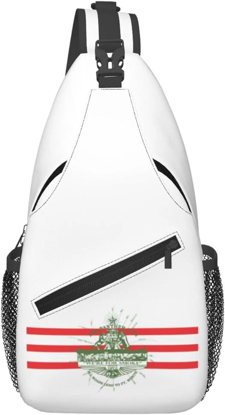 Flag Of Fort Worth, Tx (1912-1968) Crossbody Bags For Women Men Chest Backpack Gym Shoulder Bag Travel Outdoor Sports Casual Crossbody Bags