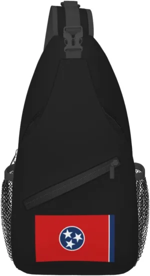 Flag of Tennessee Crossbody Bags For Women Men Chest Backpack Gym Shoulder Bag Travel Outdoor Sports Casual Crossbody Bags