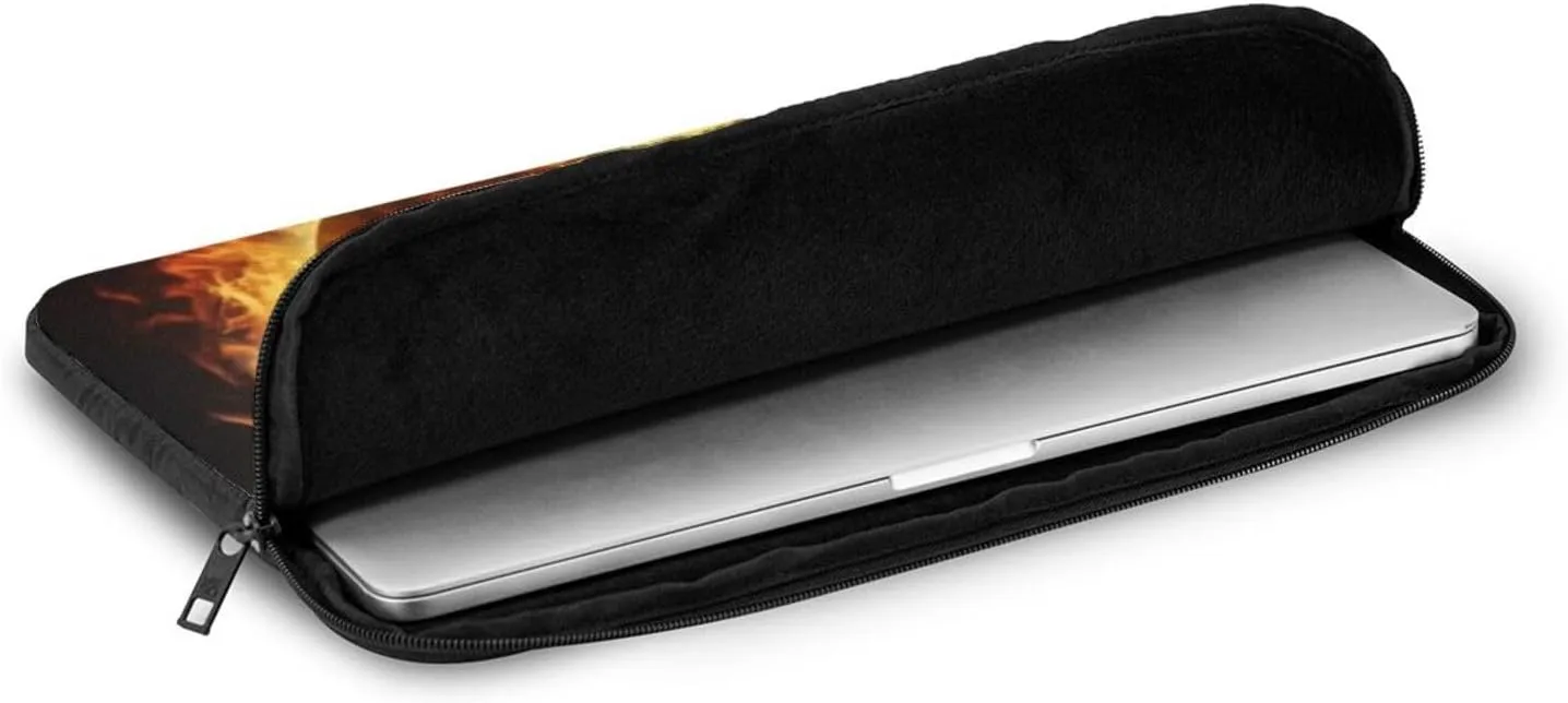 Flaming American Football Laptop Sleeve 13 inch Shockproof Protective Computer Carrying Cover Water Resistant Computer Bag Laptop Case Briefcase Handbags Portable Laptop Bag Gifts for Men Women