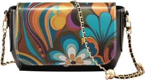 Flamingos Medium Crossbody Bags for Women, Pu Leather Shoulder Bags, Womens Leather Crossbody