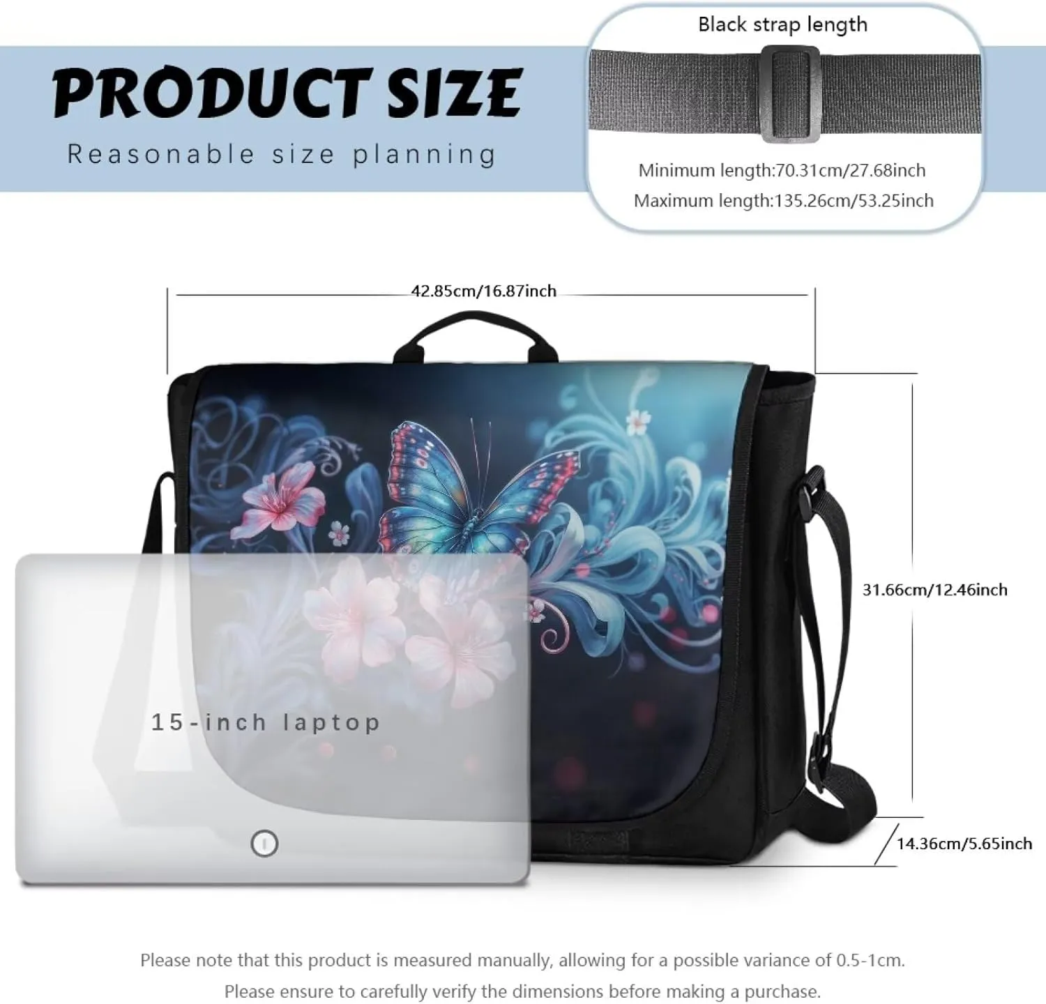 Flap Crossbody Bag with Adjustable Straps, Soft Flapover Cross Body Shoulder Designer Bag Laptop Handbags