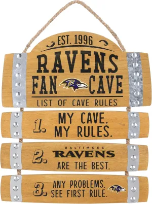 FOCO NFL Team Logo Barrel Slat Mancave Hanging Wall Sign