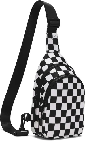 FODOKO Sling Crossbody Bag Main Compartment, Zippered Front Pockets, Adjustable Shoulder Strap, WaterResistant Lightweight