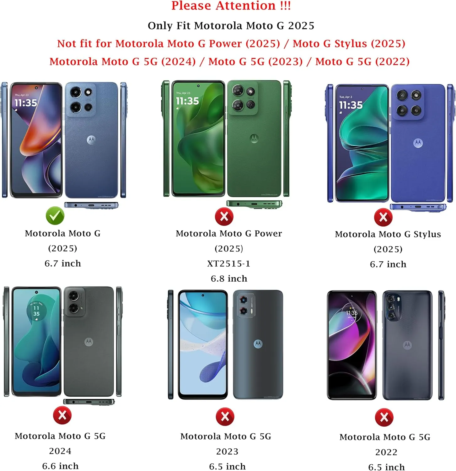 for Motorola Moto G 2025 Case: Dual Layer Protective Heavy Duty Cell Phone Cover Shockproof Rugged with HD Screen Protector - Military Protection Bumper Tough - Motorola Moto G 2025, Dark Green