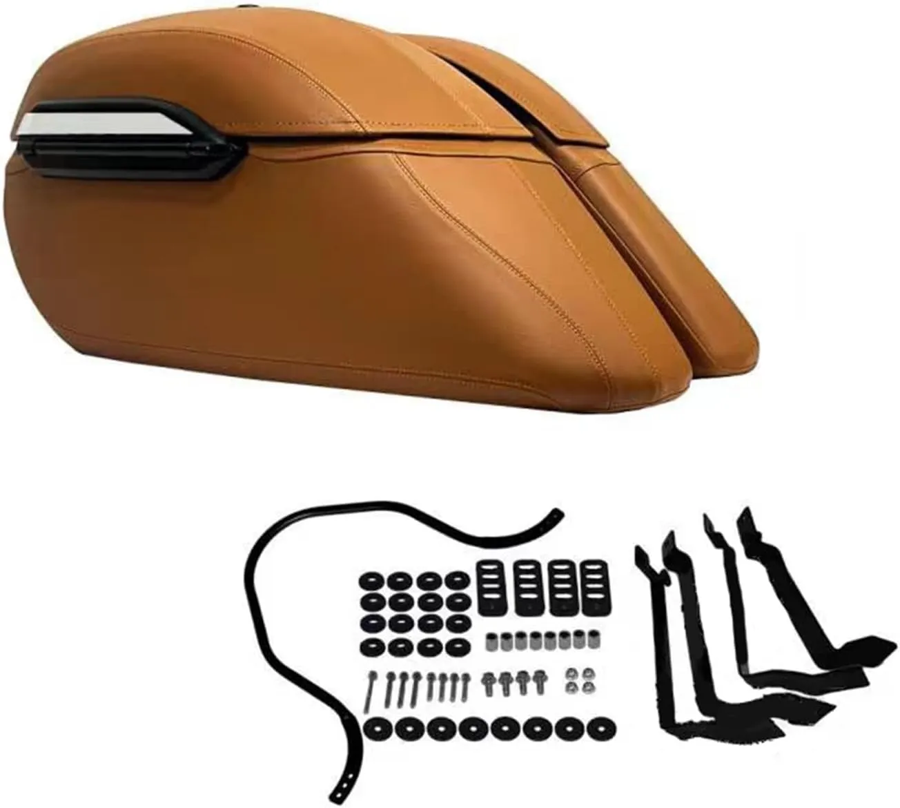 for Yam&aha Classic V-Star 950 Motorcycle Side Box Side Bag Large Side Box Tail Box Trunk Lining Suitable(Brown)