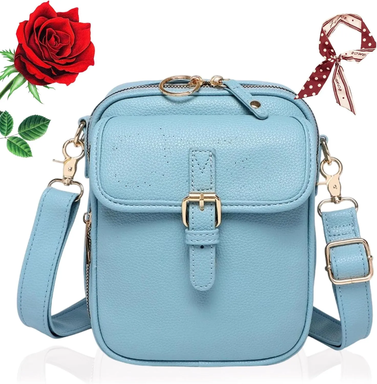 Forcipower Crossbody Bag, Forcipower Leather Crossbody Purse, Urvashi Bag for Women with Built in Wallet