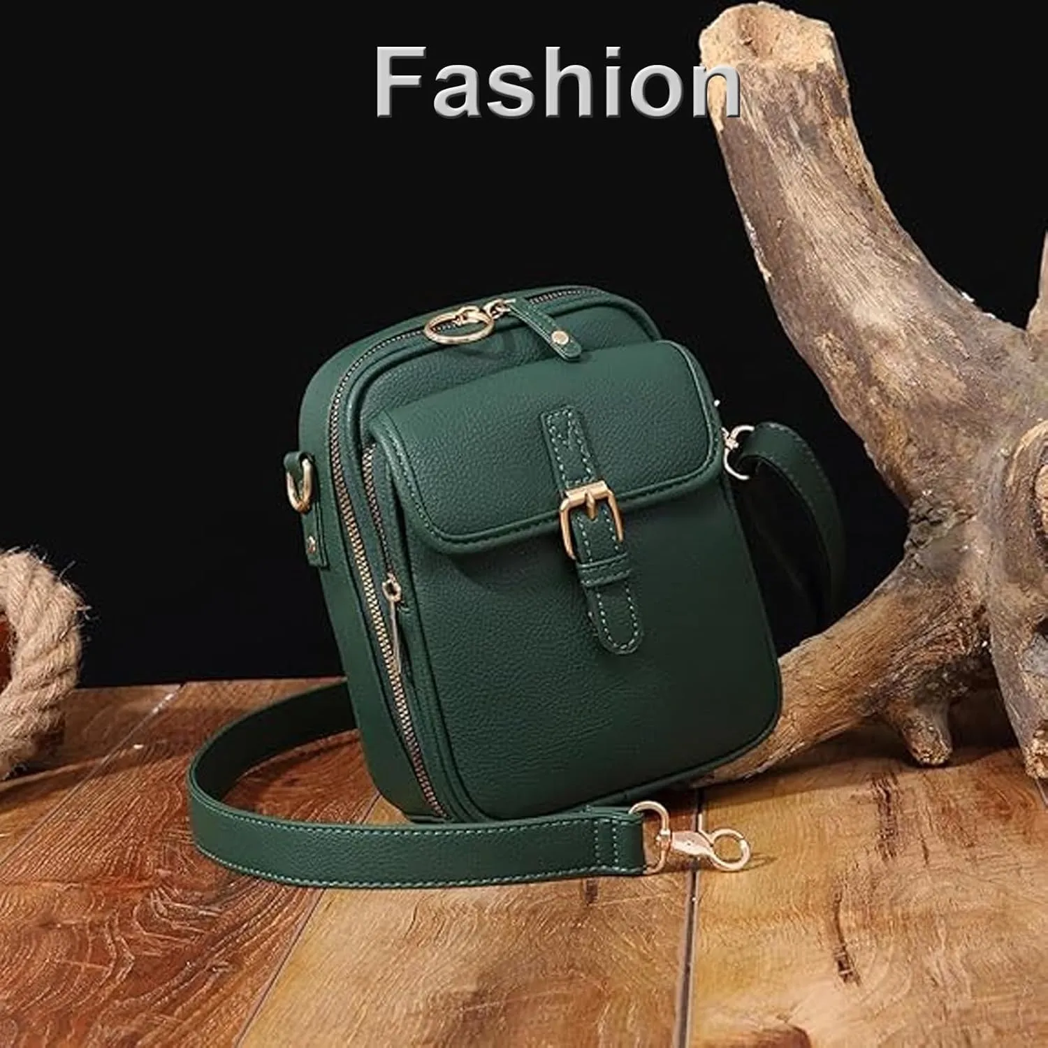 Forcipower Crossbody Leather Bag, Leather Crossbody Bags for Women, Anti Theft Shoulder Bags for Women Travel