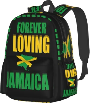 Forever Loving Jamaica Jamaican Flag Laptop Backpack Work Travel Backpacks Business Rucksack Casual Outdoor Daypack with Adjustable Strap Bags for Sports Office Gym Hiking