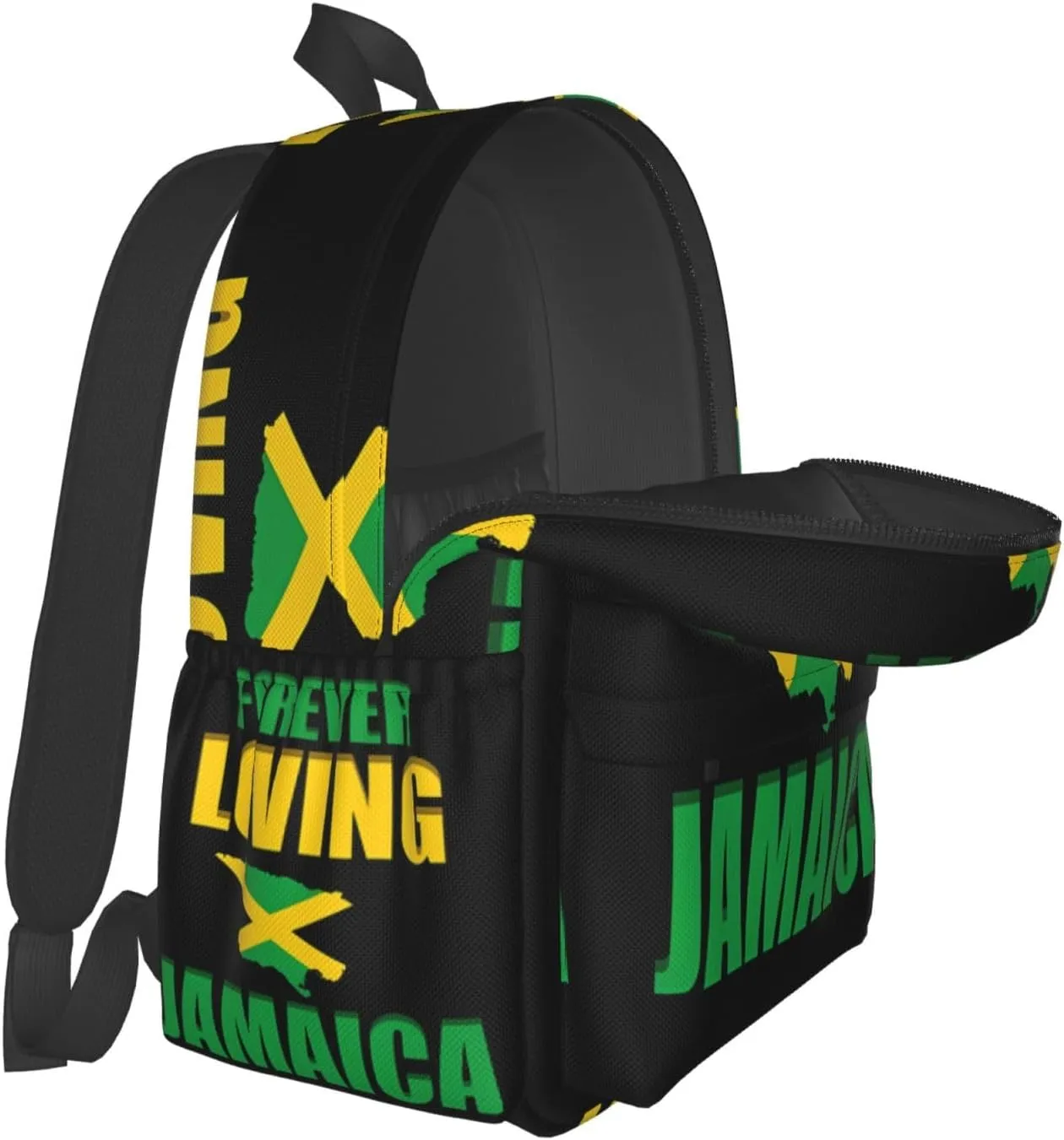 Forever Loving Jamaica Jamaican Flag Laptop Backpack Work Travel Backpacks Business Rucksack Casual Outdoor Daypack with Adjustable Strap Bags for Sports Office Gym Hiking