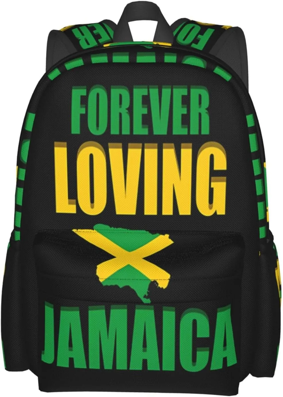 Forever Loving Jamaica Jamaican Flag Laptop Backpack Work Travel Backpacks Business Rucksack Casual Outdoor Daypack with Adjustable Strap Bags for Sports Office Gym Hiking