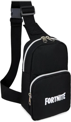 FORTNITE Boys Crossbody Bag with 2 Compartments and Adjustable Strap - Gamer Fun Sling Bag Gifts for Boys